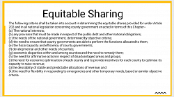 Equitable Sharing